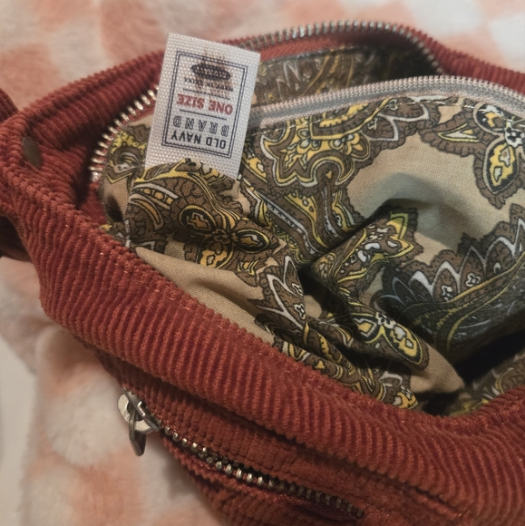 Vintage Orange Corduroy Small Purse Old Navy Great Condition - Picture 4 of 6